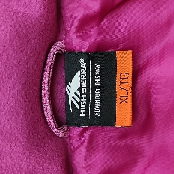 High Sierra Women's Insulated Heathered  Pink Zip Up Quilted Bomber Jacket Sz XL - Picture 12 of 15